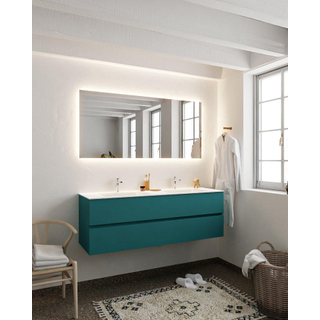 ENSEMBLE DE MEUBLE MONDIAZ VICA - 150 cm - 2 tiroirs - lavabo Cloud double - 2 trous de robinet - solid surface smag