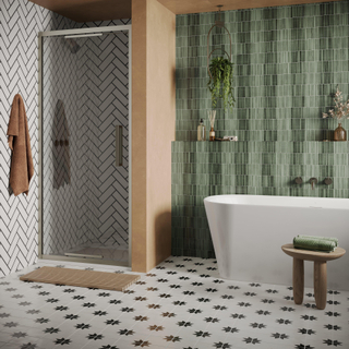 Crosswater Asura porte de douche pliante - 80cm - sans poignée - inox brossé