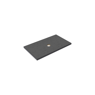 Thebalux Type wastafelblad 80x46cm frame mat zwart Keramiek Dark Grey