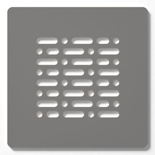 ZEZA Grade de bonde de receveur de douche - 13x13cm - Cemento (gris)