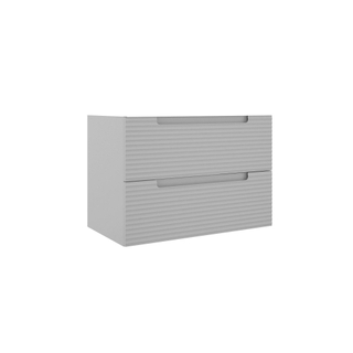 Adema Prime Balance Wastafelonderkast - 80x55x44.9cm - 2 lades - Geintegreerde greep - MDF - mat greige (grijs)