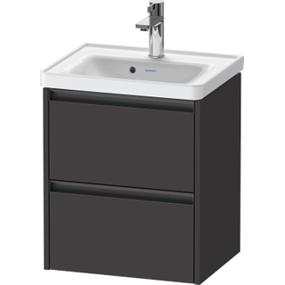 Duravit ketho 2 meuble sous lavabo avec 2 tiroirs 48.4x37.5x54.9cm avec poignées anthracite graphite super mat