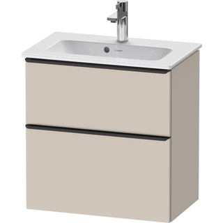 Duravit D-Neo wastafelonderkast 61x62.5x37.2cm 2 lades Taupe Mat