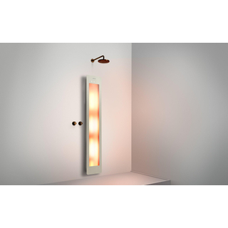 Sunshower Round Plus L infrarouge + lumière UV en saillie incl. support mural 185x33x12cm corps entier Sand White