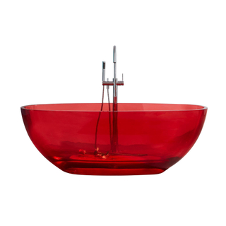 Best Design Color Transpa Red Baignoire îlot 170x78cm Rouge transparent rouge