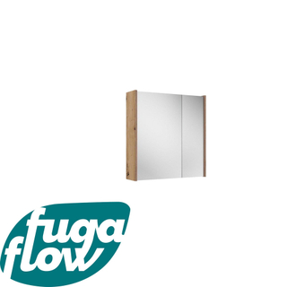 FugaFlow Eccelente Arredo Armoire de toilette - 60x16x63x16cm - avec panneaux latéraux - Chêne rustique