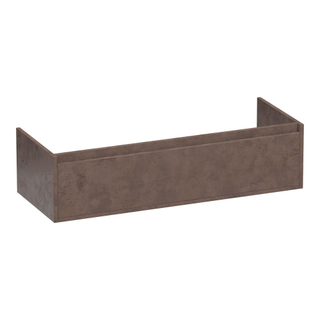 BRAUER Hope wastafelonderkast - 119x30x45.5cm - 2 softclose lades - greeploos - 2 sifon uitsparingen - Erosion
