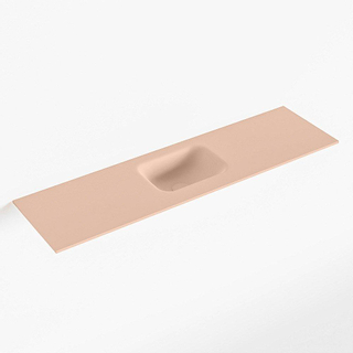 Mondiaz LEX Fontein - 110x30x0.9cm - wasbak midden - zonder kraangaten - voor toiletmeubel - Solid surface - Rosee