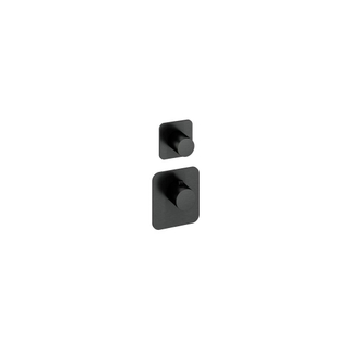 Hotbath Gal Afbouwdeel voor Highflow Thermostaat met 1 stopkraan Geborsteld Gunmetal PVD