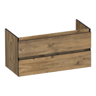 BRAUER Joy Edge wastafelonderkast 100 2 softclose lades - greeploos - 1 sifon uitsparing - Chateau