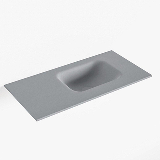 Mondiaz LEX Lave-main - 60x30x0.9cm - lavabo droite - sans trou de robinet - Solid Surface - pour meuble lave mains - Plata