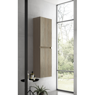 Adema Chaci Hoge Kast - 140x35x27cm - 2 deuren - eiken TWEEDEKANS