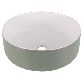 Differnz MIRA Vasque à poser - 36x12cm - céramique - vert/blanc