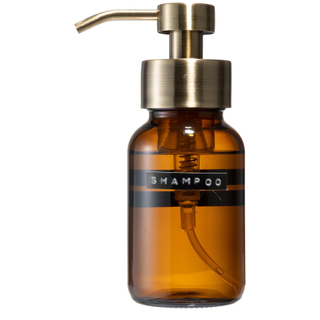 Wellmark shampooing marron verre laiton pompe 250ml