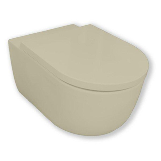 Royal Plaza Primo Toiletset - 55cm - hangend - cycloonspoeling - spoelrandloos - diepspoel - met zitting - softclose - quick release - zand