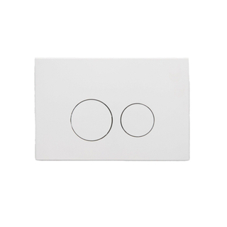 FugaFlow Metal Plaque de commande - pour réservoir Geberit UP320 - 24.4x16.2cm - dualflush - boutons ronds - métal - Blanc mat