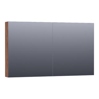 Saniclass Plain Spiegelkast - 120x70x15cm - 2 links/rechtsdraaiende spiegeldeuren - MFC - viking shield