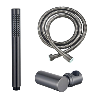 FugaFlow Eccelente Sobrado ensemble de douche à main comprenant une douchette à main, un support et un flexible de douche anti-torsion Gunmetal brossé PVD