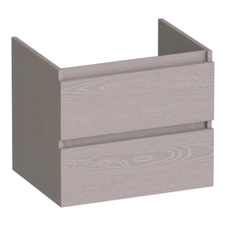 BRAUER Joy wastafelonderkast 60 2 softclose lades - greeploos - 1 sifon uitsparing - Timber Greige