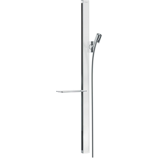 Hansgrohe Unica`E barre coulissante avec flexible de douche Isiflex`B 160cm et porte-savon casetta`E 90cm blanc/chrome