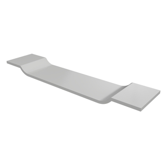 Crosstone by Arcqua Solid Surface passerelle de baignoire 90x20cm mat blanc