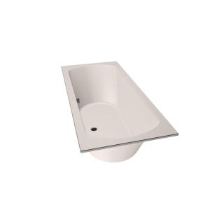 Xenz Lagoon baignoire- 180x80cm - avec trop-plein - sans vidage - Acrylique Crème Mat