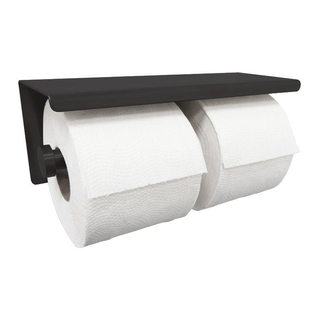 Wiesbaden Brush Porte-papier toilette double Noir mat