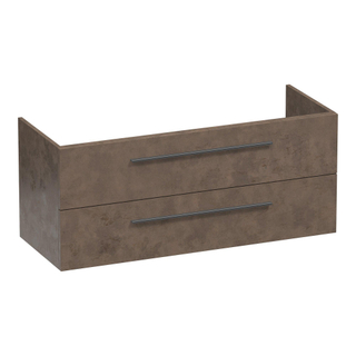 BRAUER Trust wastafelonderkast 120 excl. opbouwgrepen 2 softclose lades en 1 sifon uitsparing - Erosion