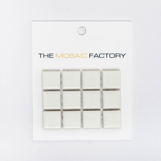 SAMPLE The Mosaic Factory Barcelona mozaïektegel 2.3x2.3x0.6cm wand en vloertegel voor binnen en buiten vierkant porselein wit mat