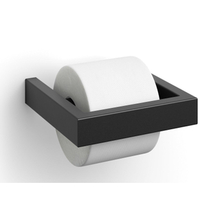 Zack linea porte-papier toilette en acier inoxydable noir