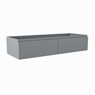 Mondiaz FOGE Meuble sous vasque - 120x45x25cm - 2 tiroirs - softclose - 1 découpe droite - Plata