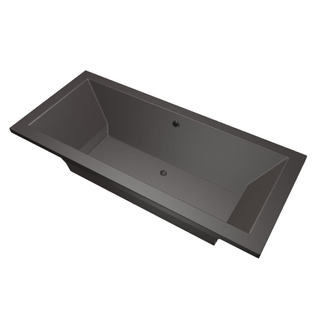 Xenz Society Duobad - 200x90x53 - afvoer Midden - acryl - antraciet