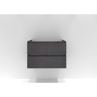HR badmeubelen Infinity Meuble sous lavabo - 80x44.8x55cm - façade 3D - 2 tiroirs - sans poignée - wengé