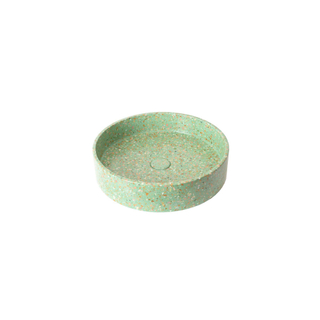 Ideavit Terrazzo vrijstaande wastafel - 42.5x10cm - rond - met klikwaste - antikras - waterdicht - Kleur E12