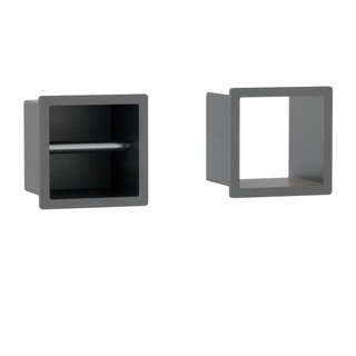 Sawiday Uni Inbouw Toiletrolhouder met Reserve toiletrol - opbouw - Geborsteld Gunmetal PVD OUTLETSTORE