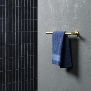 Hotbath Cobber X Handdoekhouder 34cm Geborsteld messing PVD SHOWROOMMODEL