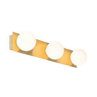 QAZQA Cederic wandlamp 48x8x10.4cm - 3 lichts - IP44 - geborsteld messing (goud)