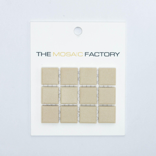 SAMPLE The Mosaic Factory London Carrelage mosaïque - 2.3x2.3x0.6cm - Carrelage mural - pour intérieur et extérieur carré - porcelaine blanc ongeglazuurd