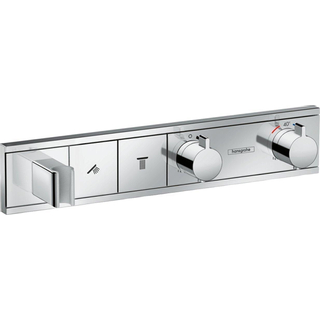 Hansgrohe RainSelect Ensemble de finition pour mitigeur thermostatique encastré de douche pour 2 fonctions avec support de douchette 45.6x90cm chrome