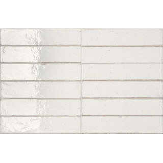 Ceramic-Apolo Raku Wandtegel - 6X27cm - 7,7mm - Rechthoek - Warm White Glans