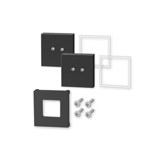 Zack Carvo Wandhouder - voor lijmbevestiging - 4.2x4.2cm - zwart