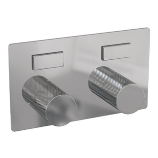 Brauer Chrome Carving boutons-poussoirs de thermostat encastrés 2 fonctions in/off chrome