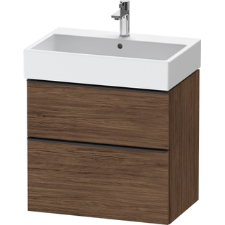 Duravit D-Neo wastafelonderkast 68.4x62.5x44.2cm 1 lade Noten (donker) Mat