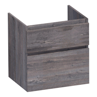 BRAUER Delight wastafelonderkast - 60x46x60cm - 2 softclose lades - greeploos - 1 sifon uitsparing - Driftwood