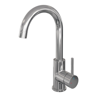 BRAUER Stripe Mitigeur lavabo haut en applique - bec rond pivotant - modèle A - chrome