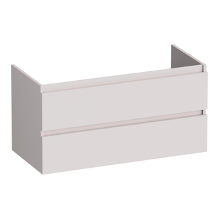 BRAUER Joy wastafelonderkast - 100x46x50cm - 2 softclose lades - greeploos - 1 sifon uitsparing - mat zand