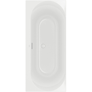 Villeroy & Boch baignoire duo Loop - 170x75cm - rectangulaire/bain intérieur ovale - Acrylique Blanc Alpin brillant