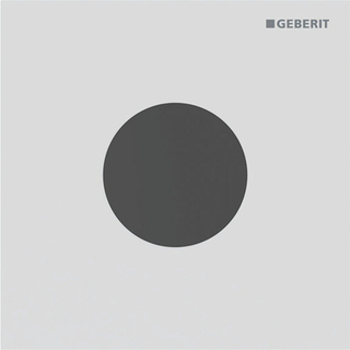 Plaque de commande Geberit type 40 urinoir - batterie - rond - blanc mat/ facile à nettoyer