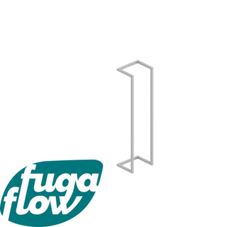 FugaFlow Efficiente Acces Rayon porte-serviettes 95x25x20cm Blanc mat