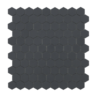 By goof mosaïque hexagonale gris foncé 29.5x29.5cm carreau de mur mosaïque gris mat